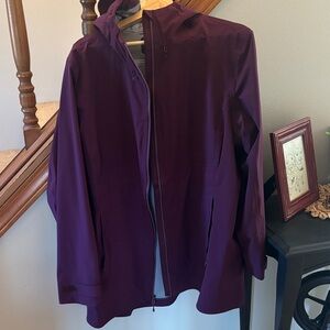 Duluth Trading Co Plum Hooded Trench Coat